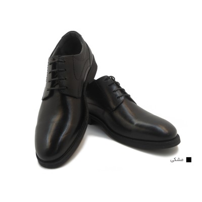 کفش مردانه چرم طبیعی کلاسیک ساده مشکی  ارسال رایگان با گارانتی
